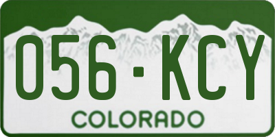 CO license plate 056KCY