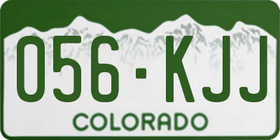 CO license plate 056KJJ
