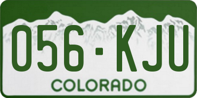 CO license plate 056KJU