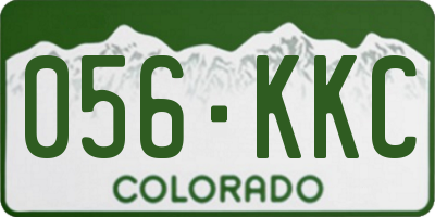 CO license plate 056KKC