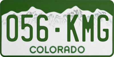 CO license plate 056KMG
