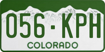 CO license plate 056KPH