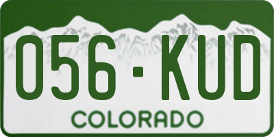 CO license plate 056KUD