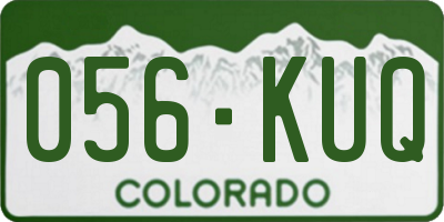 CO license plate 056KUQ