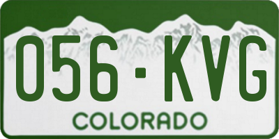 CO license plate 056KVG