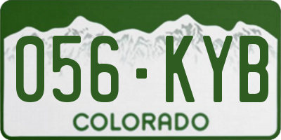 CO license plate 056KYB