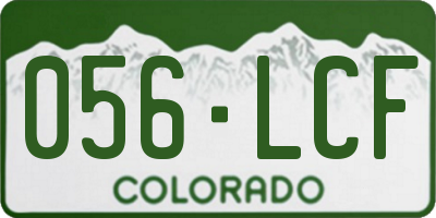 CO license plate 056LCF