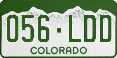 CO license plate 056LDD