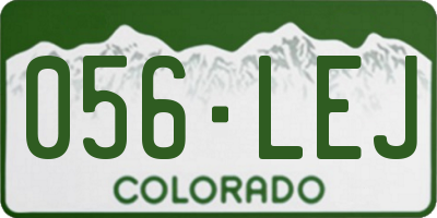 CO license plate 056LEJ