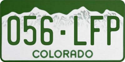 CO license plate 056LFP