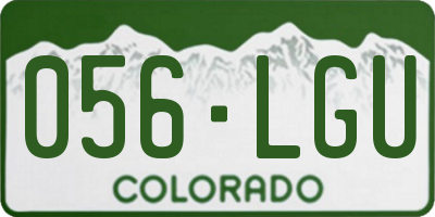 CO license plate 056LGU