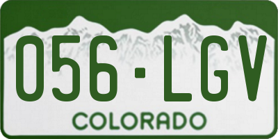 CO license plate 056LGV