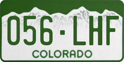 CO license plate 056LHF