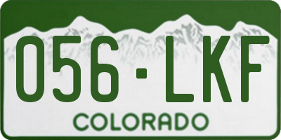 CO license plate 056LKF