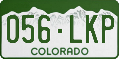 CO license plate 056LKP