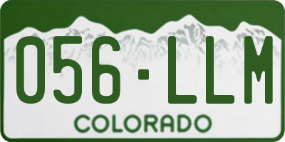 CO license plate 056LLM