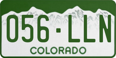 CO license plate 056LLN