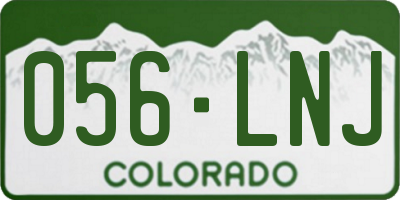 CO license plate 056LNJ