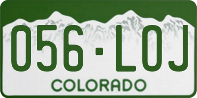 CO license plate 056LOJ