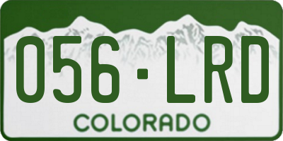 CO license plate 056LRD