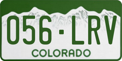 CO license plate 056LRV
