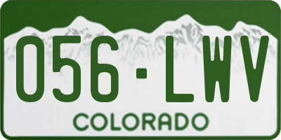 CO license plate 056LWV