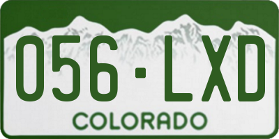 CO license plate 056LXD