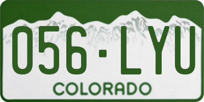 CO license plate 056LYU