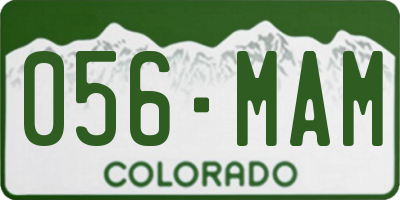 CO license plate 056MAM