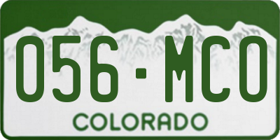 CO license plate 056MCO