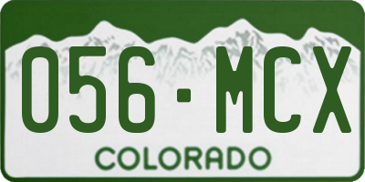 CO license plate 056MCX