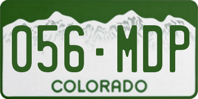 CO license plate 056MDP