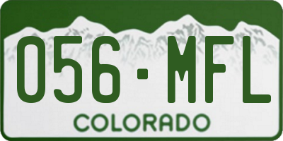 CO license plate 056MFL