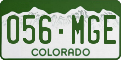 CO license plate 056MGE
