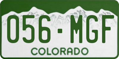 CO license plate 056MGF