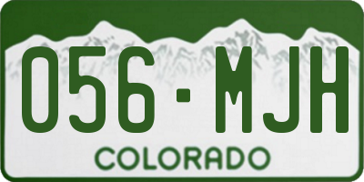 CO license plate 056MJH