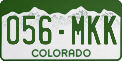 CO license plate 056MKK