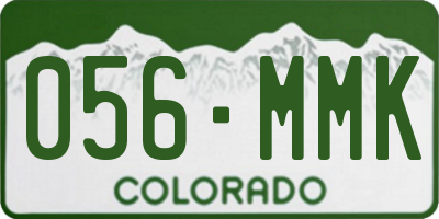 CO license plate 056MMK
