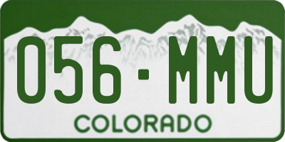 CO license plate 056MMU