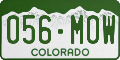 CO license plate 056MOW