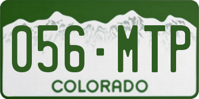 CO license plate 056MTP