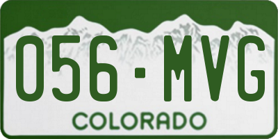 CO license plate 056MVG