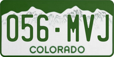 CO license plate 056MVJ