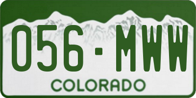CO license plate 056MWW