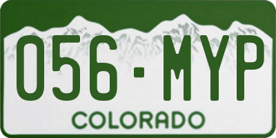 CO license plate 056MYP