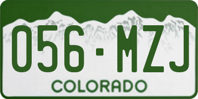 CO license plate 056MZJ