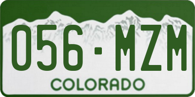 CO license plate 056MZM