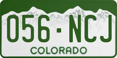 CO license plate 056NCJ