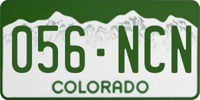 CO license plate 056NCN