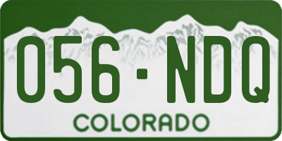 CO license plate 056NDQ